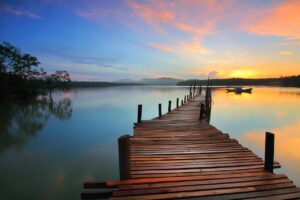 sunrise, jetty, lake-1634197.jpg